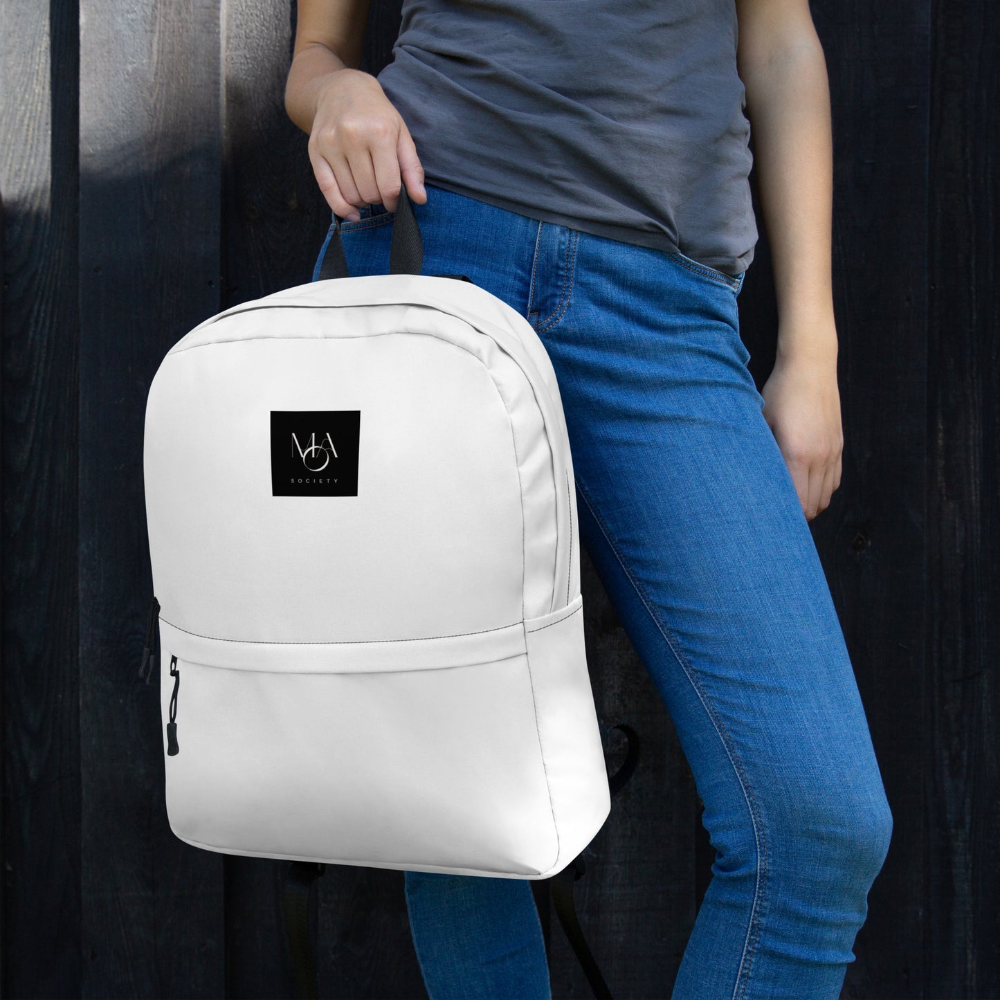 Stylish Backpack white M.A. Society