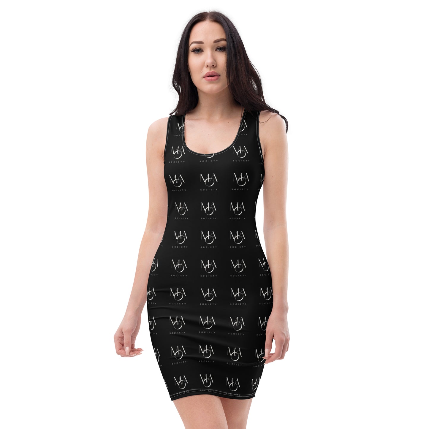 Hip Bodycon fitting dress black & white