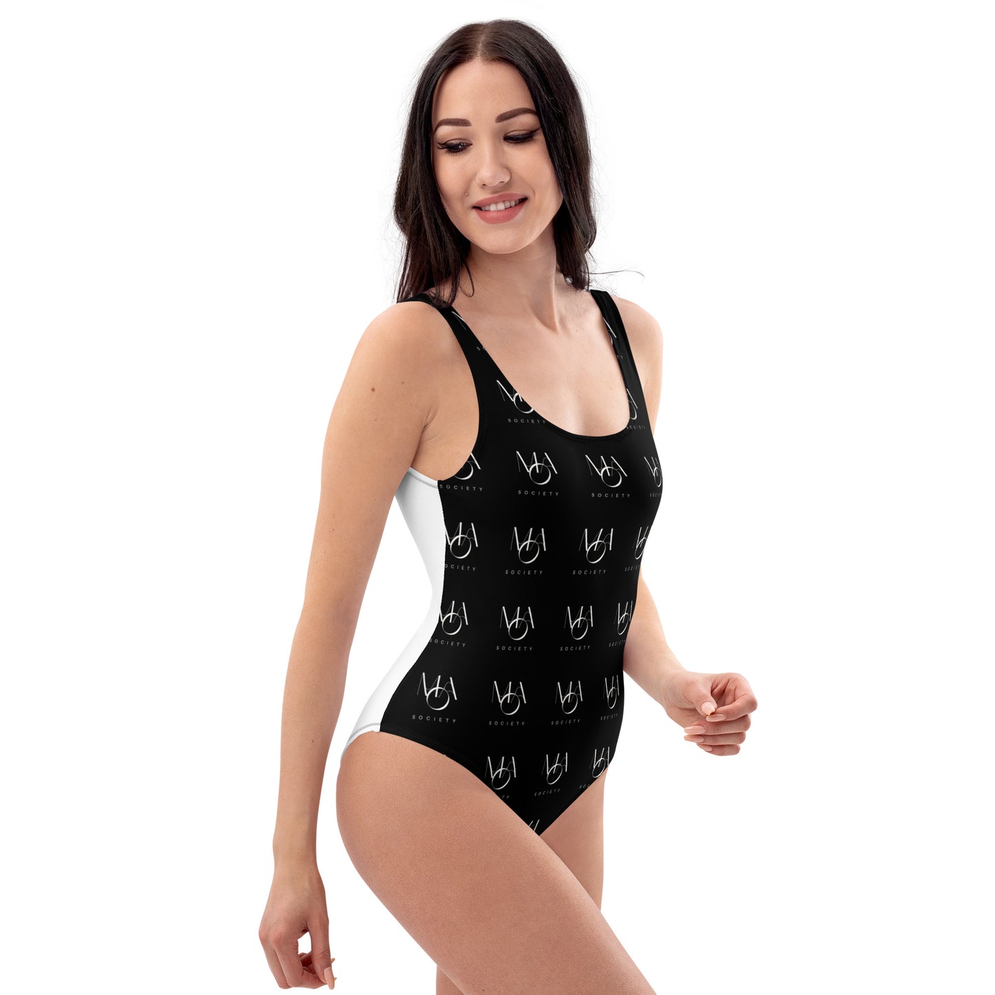 One-Piece Swimsuit black & white