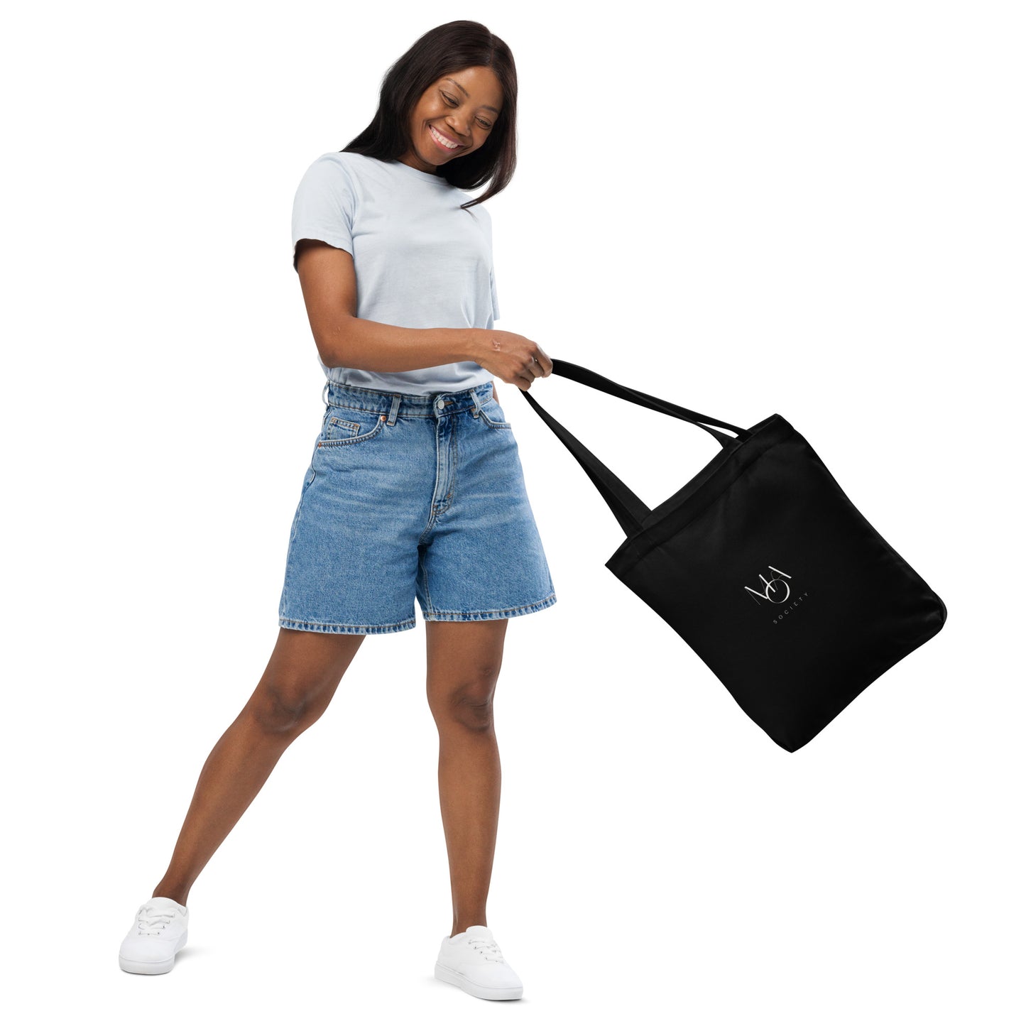 Cotton tote bag black M.A. Society