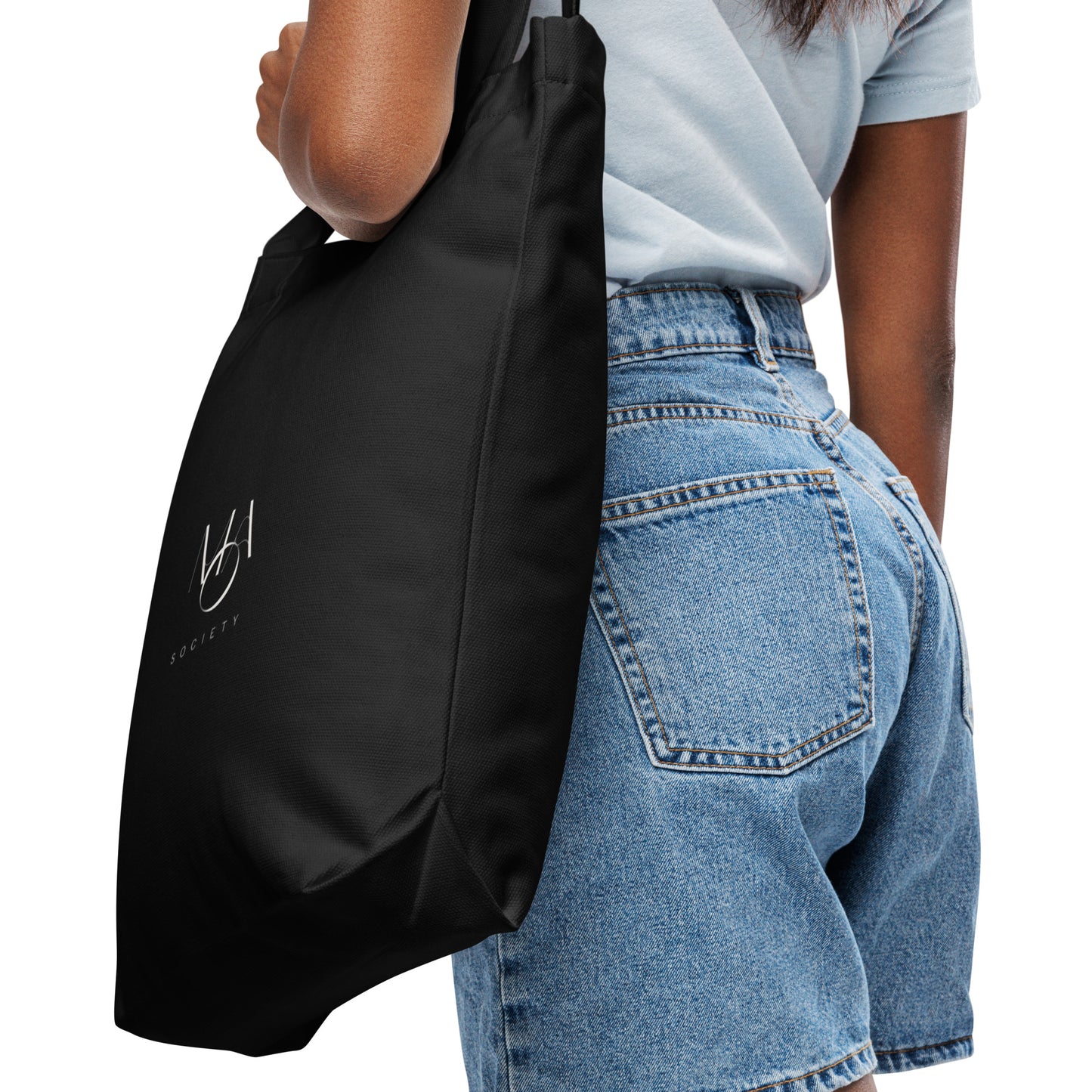 Cotton tote bag black M.A. Society