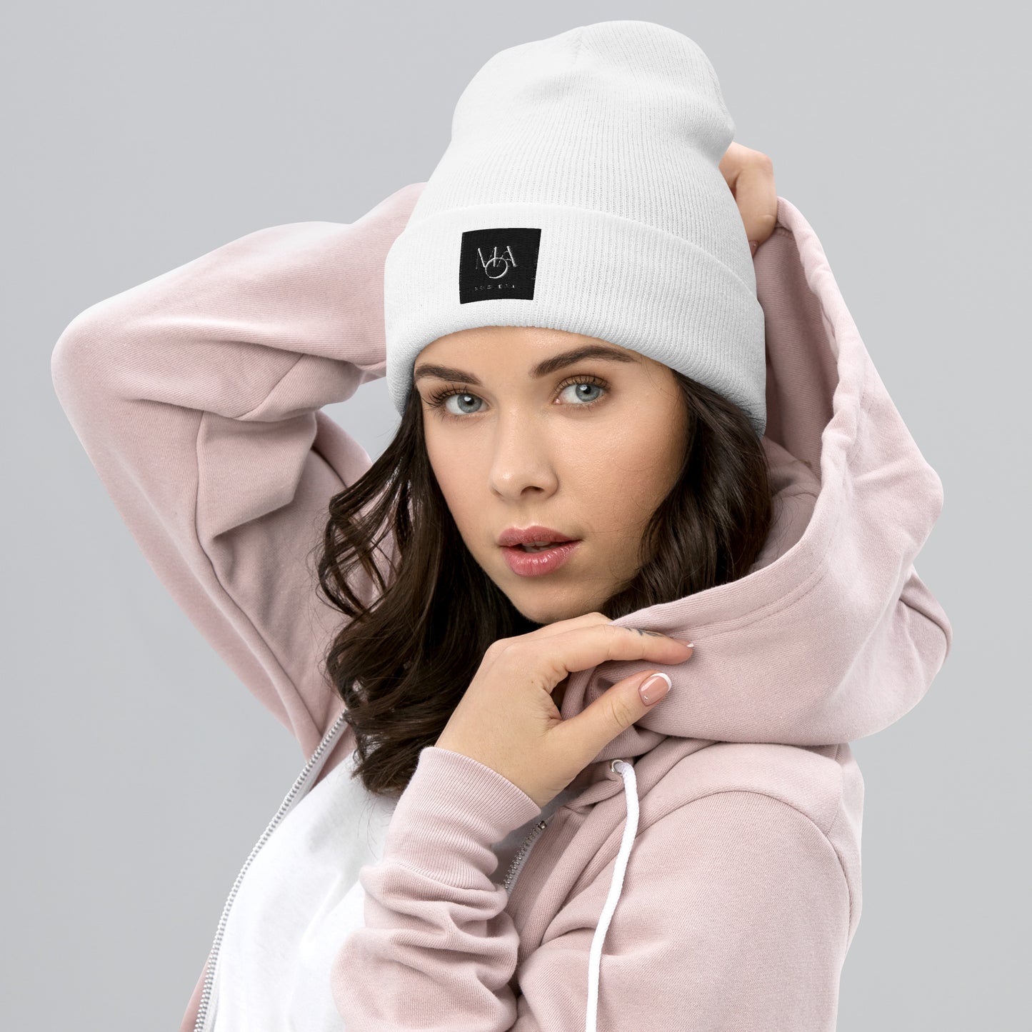 Stylish Cuffed Beanie white