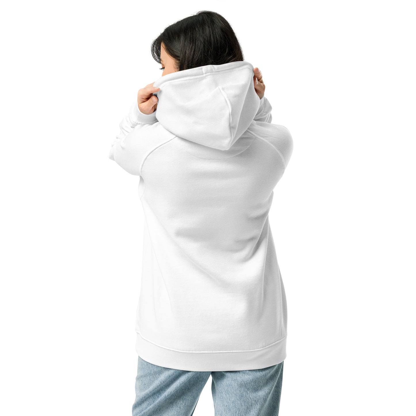 Unisex eco raglan hoodie white Unisex M.A. Society