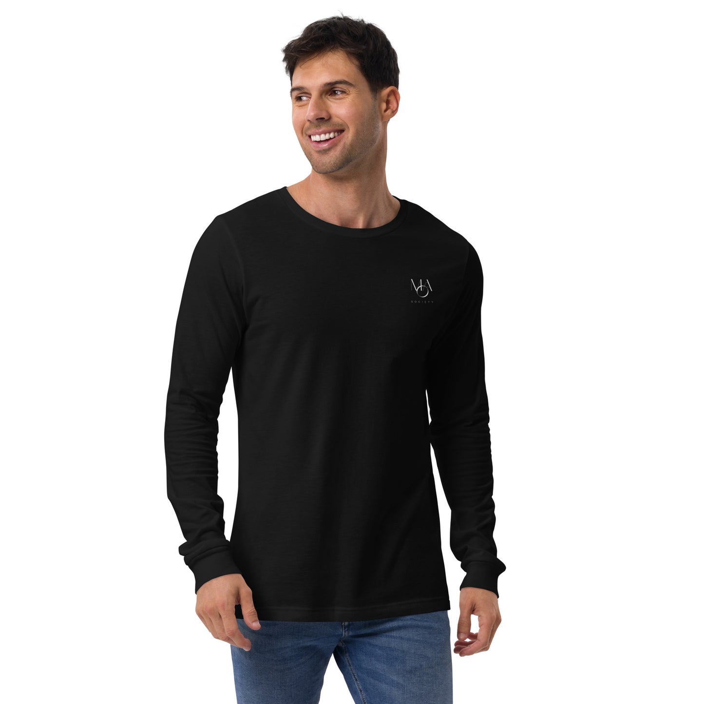 Stylish Unisex Long Sleeve Tee black