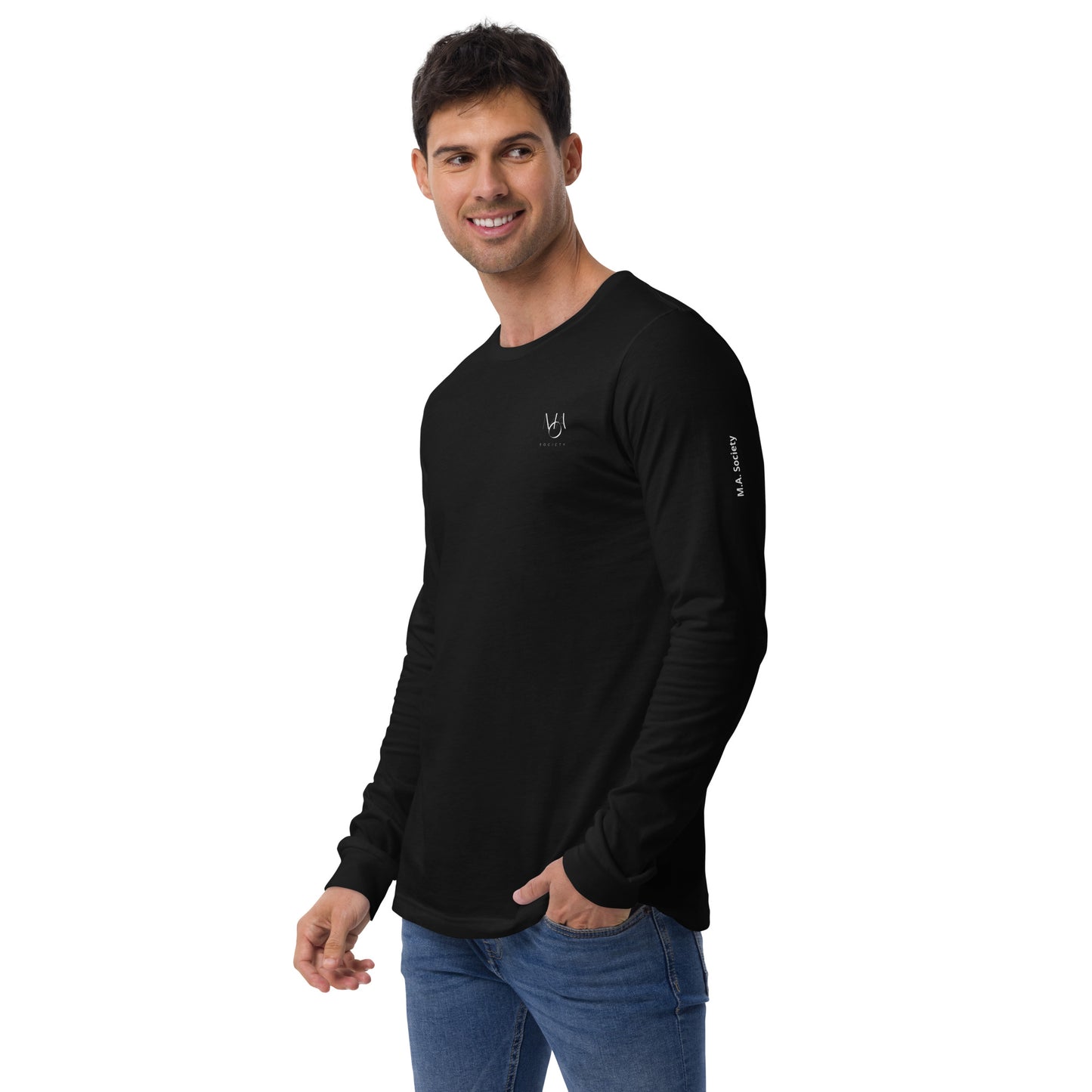 Stylish Unisex Long Sleeve Tee black