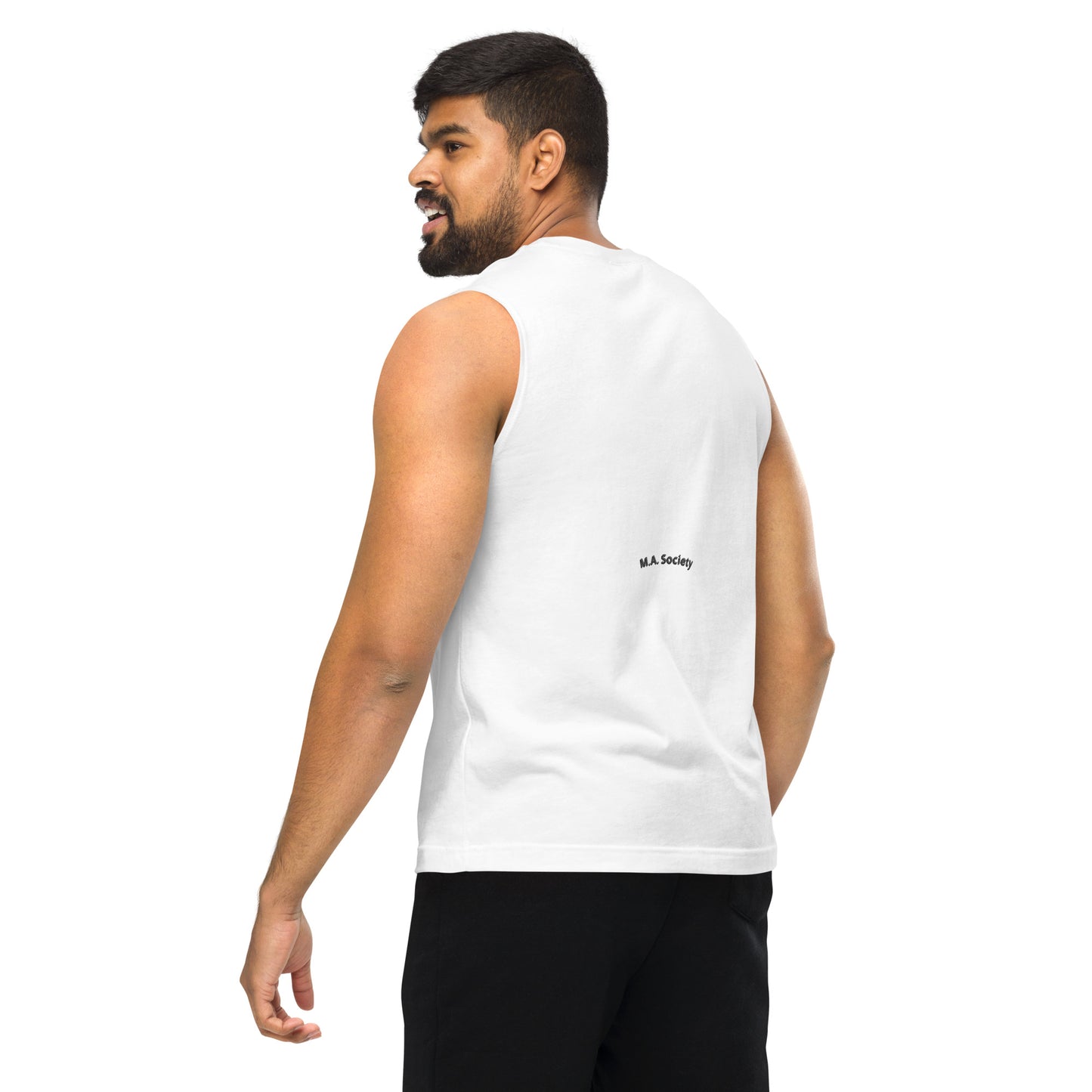 Sleeveless Muscle Shirt White