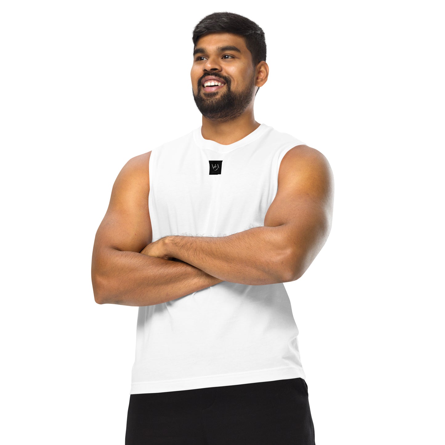 Sleeveless Muscle Shirt White
