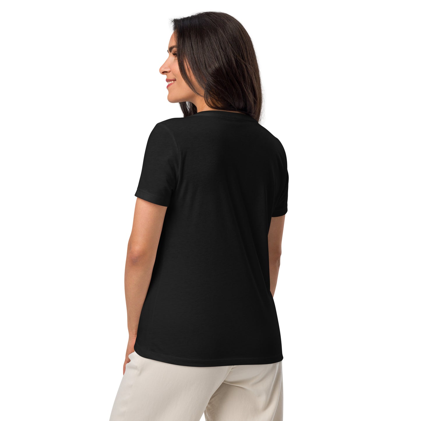 Women’s relaxed v-neck t-shirt black
