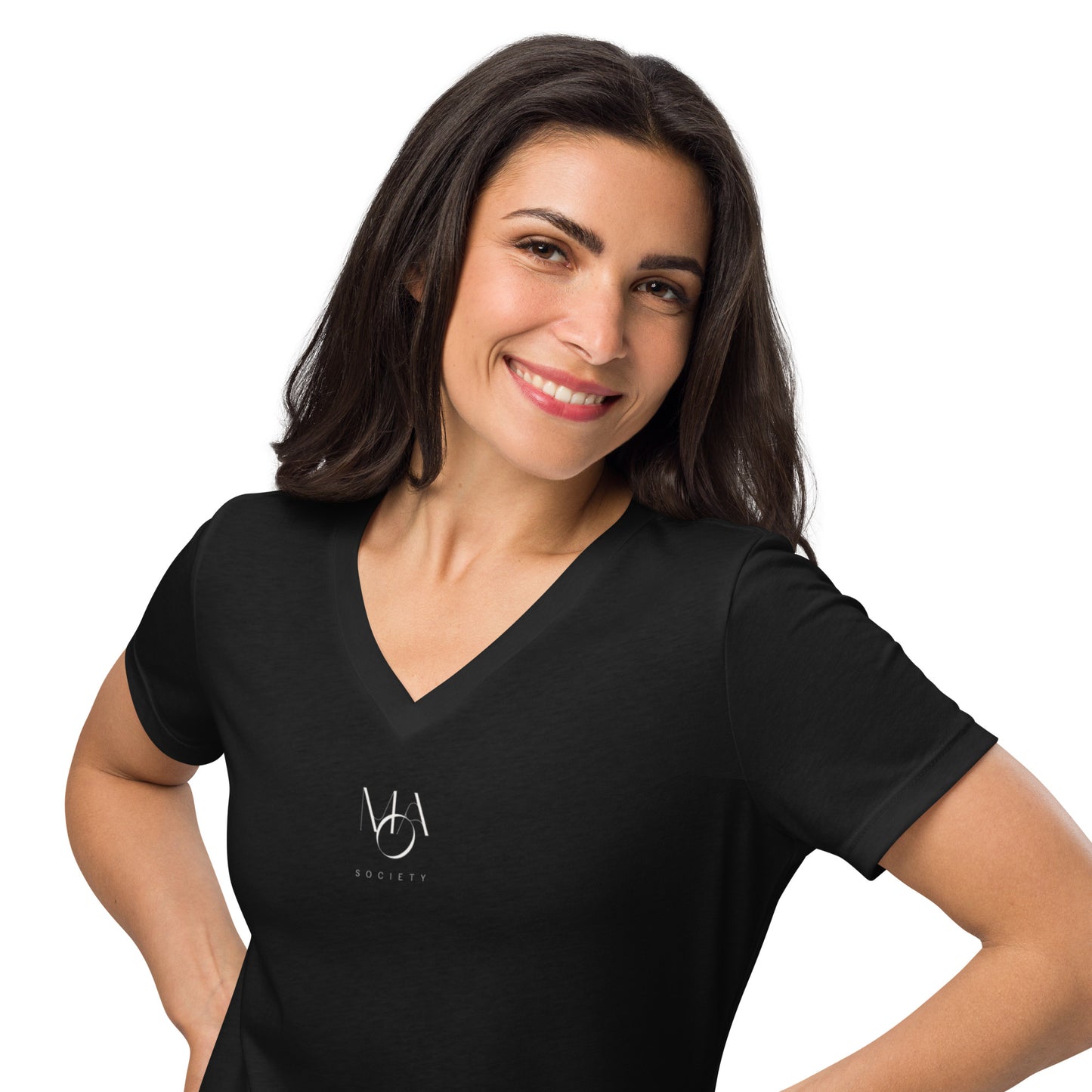 Women’s relaxed v-neck t-shirt black